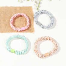 Load image into Gallery viewer, IVYU Scrunchies Silk Satin with diamonds Hair Ties - Elestics Ponytail Holder Hair Bands Small Scrunchy For Thick Curl Hair No Crease Hair Ties Accessories Soft Ropes No Hurt Your Hair for Women and Girls - Ivyu Beauty