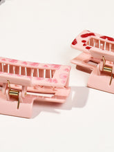 Load image into Gallery viewer, IVYU Hair Clips-Square Heart Print Limited Edition Claw Clip - Ivyu Beauty