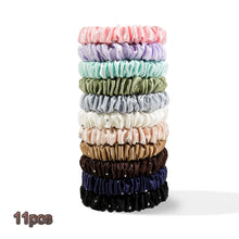 Load image into Gallery viewer, IVYU Scrunchies Silk Satin with diamonds Hair Ties - Elestics Ponytail Holder Hair Bands Small Scrunchy For Thick Curl Hair No Crease Hair Ties Accessories Soft Ropes No Hurt Your Hair for Women and Girls - Ivyu Beauty