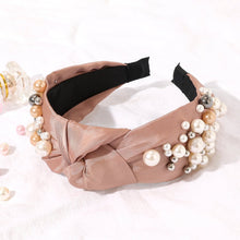 Load image into Gallery viewer, Fashion Pearl Knotted Headbands for Women - Wide No Slip Diademas Para Mujer De Moda 2025 Head Bands Large Accessories Gift for Girl - Ivyu Beauty