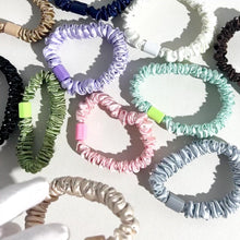 Load image into Gallery viewer, IVYU Scrunchies Silk Satin with diamonds Hair Ties - Elestics Ponytail Holder Hair Bands Small Scrunchy For Thick Curl Hair No Crease Hair Ties Accessories Soft Ropes No Hurt Your Hair for Women and Girls - Ivyu Beauty