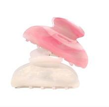 将图片加载到图库查看器,Medium Hair Claw Clips for Women, Strong Hold Non Slip Claw Clips, Jelly Marble Pink and Ivory Hair Clips for Thin Medium Thick Hair, French Jaw Clips Hair Accessories for Women Girls 2 Pack 3.3 Inch