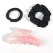 将图片加载到图库查看器,Luxury Hair Claw Clips for Women Girls, 4.3 Inch Large Strong Hold No Slip Hair Clips for Thick Hair, Durable French Pink Banana Clip with Gift Box Hair Accessories ncludes 2 Black Satin Scrunchies