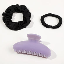 将图片加载到图库查看器,Luxury Hair Claw Clip for Women, Premium PC Material for Long-Term Use, 4.1 Inch Big Strong Hold No Slip Hair Clips for Thick or Thin Hair, Includes 2 Black Satin Scrunchies