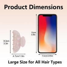 将图片加载到图库查看器,Medium Hair Claw Clips for Women, Strong Hold Non Slip Claw Clips, Jelly Marble Pink and Blue Hair Clips for Thin Medium Thick Hair, French Jaw Clips Hair Accessories for Women Girls 2 Pack 3.3 Inch