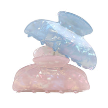 将图片加载到图库查看器,Medium Hair Claw Clips for Women, Strong Hold Non Slip Claw Clips, Jelly Marble Pink and Blue Hair Clips for Thin Medium Thick Hair, French Jaw Clips Hair Accessories for Women Girls 2 Pack 3.3 Inch