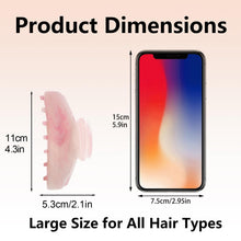 将图片加载到图库查看器,Luxury Hair Claw Clips for Women Girls, 4.3 Inch Large Strong Hold No Slip Hair Clips for Thick Hair, Durable French Pink Banana Clip with Gift Box Hair Accessories ncludes 2 Black Satin Scrunchies