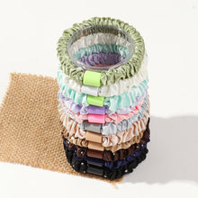 Load image into Gallery viewer, IVYU Scrunchies Silk Satin with diamonds Hair Ties - Elestics Ponytail Holder Hair Bands Small Scrunchy For Thick Curl Hair No Crease Hair Ties Accessories Soft Ropes No Hurt Your Hair for Women and Girls - Ivyu Beauty