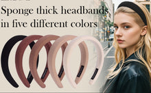 Load image into Gallery viewer, IVYU Padded Thick Brown Headbands for Women-5Pcs Wide Plain Turban Headband Fashion Hair Bands Headwear Barrette Styling Tools Accessories with Solid Colors - Ivyu Beauty