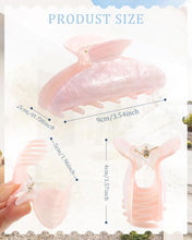 Load image into Gallery viewer, IVYU 4 Large Hair Claw Clips - Acrylic Big Hair Clips for Thick Hair Strong Hold Hair Jaw Clips Non-slip Banana Hair Barrettes Clips for Women Girls (Sparkle - Ivyu Beauty