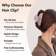 将图片加载到图库查看器,Medium Hair Claw Clips for Women, Strong Hold Non Slip Claw Clips, Jelly Marble Pink and Blue Hair Clips for Thin Medium Thick Hair, French Jaw Clips Hair Accessories for Women Girls 2 Pack 3.3 Inch