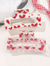 Load image into Gallery viewer, IVYU Hair Clips-Square Heart Print Limited Edition Claw Clip - Ivyu Beauty