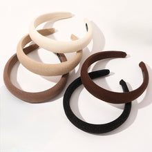 Load image into Gallery viewer, IVYU Padded Thick Brown Headbands for Women-5Pcs Wide Plain Turban Headband Fashion Hair Bands Headwear Barrette Styling Tools Accessories with Solid Colors - Ivyu Beauty