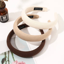 Load image into Gallery viewer, IVYU Padded Thick Brown Headbands for Women-5Pcs Wide Plain Turban Headband Fashion Hair Bands Headwear Barrette Styling Tools Accessories with Solid Colors - Ivyu Beauty
