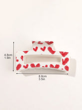 Load image into Gallery viewer, IVYU Hair Clips-Square Heart Print Limited Edition Claw Clip - Ivyu Beauty
