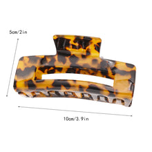 Load image into Gallery viewer, IVYU Hair Clip for Women-Elegant Tortoise Leopard Square Claw Clips - Ivyu Beauty