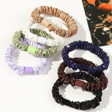 Load image into Gallery viewer, IVYU Scrunchies Silk Satin with diamonds Hair Ties - Elestics Ponytail Holder Hair Bands Small Scrunchy For Thick Curl Hair No Crease Hair Ties Accessories Soft Ropes No Hurt Your Hair for Women and Girls - Ivyu Beauty