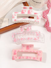 Load image into Gallery viewer, IVYU Hair Clips-Square Heart Print Limited Edition Claw Clip - Ivyu Beauty
