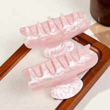 Load image into Gallery viewer, IVYU Bride Claw Hair Clip, Aileam White Acrylic Hair Clip Banana Barrettes, Rhinestone Bride Logo, Bachelorette Party Decorations Bridesmaid Gift Shower Wedding