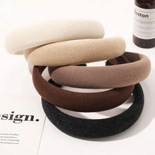 Load image into Gallery viewer, IVYU Padded Thick Brown Headbands for Women-5Pcs Wide Plain Turban Headband Fashion Hair Bands Headwear Barrette Styling Tools Accessories with Solid Colors - Ivyu Beauty