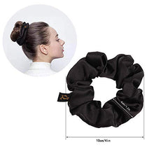 Load image into Gallery viewer, Scrunchies Black Satin Silk Hair Ties - Women Hair Bands Scrunchy For Thick Curl Hair No Crease Hair Accessories Soft Ropes Ponytail Holder No Hurt Your Hair - Ivyu Beauty