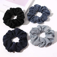 Load image into Gallery viewer, Silk Satin Scrunchies Women Hair Ties - Ivyu Big Scrunchy Ponytail Holder No Crease Hair Bands Soft Elastic No Hurt Your Hair for Vsco Girl Women Blue - Ivyu Beauty