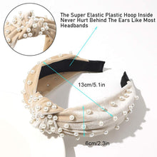 Load image into Gallery viewer, IVYU Headbands Women Hair Head Bands - Accessories 4 Pcs Velvet Pearl Head Bands Cute Beauty Hairbands Fashion Girls Vintage Hair Boho Wide Bands For Workout GYM Yoga Running - Ivyu Beauty