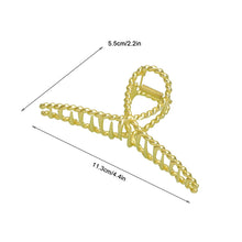 Load image into Gallery viewer, Ivyu Hair Claw Clips for Women - Nonslip Large Gold Metal Barrettes Matte Claw Hair Clips Accessories for Girls French Fashion Strong Hold Jumbo No Damage Hairclips for Thick Long Curly Hair Twist - Ivyu Beauty