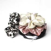 Load image into Gallery viewer, Pocket Scrunchies with Zipper Stash Hair Ties Soft Silk Satin Scrunchy - Ivyu Beauty