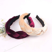 Load image into Gallery viewer, IVYU Big Padded Velet Braided Headbands Women Hair Head Bands - Ivyu Beauty