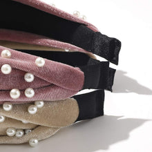 Load image into Gallery viewer, IVYU Headbands Women Hair Head Bands - Accessories 4 Pcs Velvet Pearl Head Bands Cute Beauty Hairbands Fashion Girls Vintage Hair Boho Wide Bands For Workout GYM Yoga Running - Ivyu Beauty