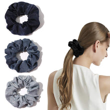 Load image into Gallery viewer, Silk Satin Scrunchies Women Hair Ties - Ivyu Big Scrunchy Ponytail Holder No Crease Hair Bands Soft Elastic No Hurt Your Hair for Vsco Girl Women Blue - Ivyu Beauty