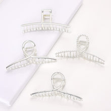 Load image into Gallery viewer, Hair Claw Clips for Women - Big Large Gold Metal Claw Hair Clips Accessories for Girls French Design Fashion Strong Hold Jumbo Jaw Banana Clamps for Thick Long Curly Half Bun Hair Adult Lady (4, Matel Sliver) - Ivyu Beauty