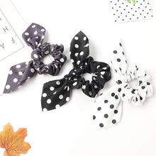 Load image into Gallery viewer, Ivyu Scrunchies Hair Ties Silk Satin Scrunchy - Cute Bow Bunny Ear Hair Elastic Ponytail Holder Bobbles Soft Elegant Elastic Hair Bands with Tail Ribbon - Ivyu Beauty