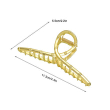 Load image into Gallery viewer, Ivyu Hair Claw Clips for Women - Nonslip Large Gold Metal Barrettes Matte Claw Hair Clips Accessories for Girls French Fashion Strong Hold Jumbo No Damage Hairclips for Thick Long Curly Hair Joint - Ivyu Beauty