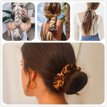 Load image into Gallery viewer, Ivyu Scrunchies for Hair Scarf Ties for Women Girls Satin Silk Cheetah Scarves Scrunchie Bow Leopard Ribbon Scrunchy with Tails For Thick Curl Hair No Crease Bandana Accessories Soft Ponytail Holders - Ivyu Beauty