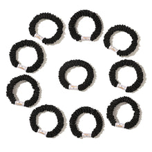将图片加载到图库查看器,Ivyu Scrunchies Silk Satin Hair Ties Black - Ivyu Beauty