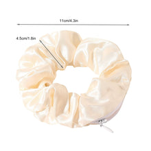 Load image into Gallery viewer, Ivyu 6pcs Pocket Scrunchies with Zipper Stash Scrunchy Hair Ties Satin Silk Scrunchies - Ivyu Beauty
