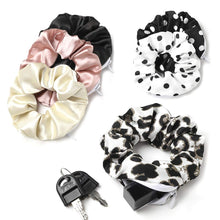 Load image into Gallery viewer, Pocket Scrunchies with Zipper Stash Hair Ties Soft Silk Satin Scrunchy - Ivyu Beauty