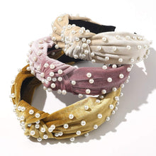 Load image into Gallery viewer, IVYU Headbands Women Hair Head Bands - Accessories 4 Pcs Velvet Pearl Head Bands Cute Beauty Hairbands Fashion Girls Vintage Hair Boho Wide Bands For Workout GYM Yoga Running - Ivyu Beauty