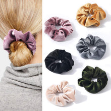 Load image into Gallery viewer, Velvet Scrunchies Hair Ties Women - 6 Pack Big Vsco Girl Stuff Scrunchy for Hair Scrunchie Holder Elastic Bands With Zipper Pocket Gift For Friends - Ivyu Beauty