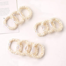 将图片加载到图库查看器,Ivyu Small Scrunchies Silk Satin Hair Ties Beige - Ivyu Beauty