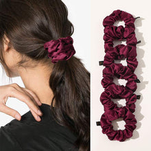 Load image into Gallery viewer, Ivyu Scrunchies Hair Ties Satin Silk Red - Ivyu Beauty