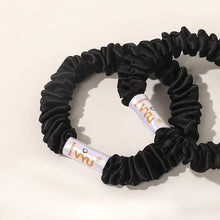 将图片加载到图库查看器,Ivyu Scrunchies Silk Satin Hair Ties Black - Ivyu Beauty