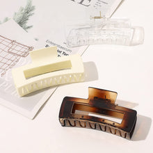 Load image into Gallery viewer, Ivyu Large Plastic Matte Jumbo Nonslip Claw Hair Clips Clear Brown Beige - Ivyu Beauty
