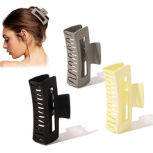 Load image into Gallery viewer, Ivyu Large Plastic Matte Jumbo Nonslip Claw Hair Clips White Black Gray - Ivyu Beauty