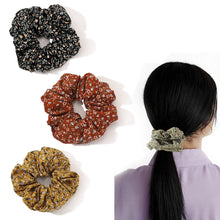 Load image into Gallery viewer, Scrunchies Hair Ties Flower Scrunchy for Women Girls Cute Hairties for Thick Curl Hair No Crease Hair Accessories Soft Ropes Ponytail Holder No Hurt Your Hair - Ivyu Beauty