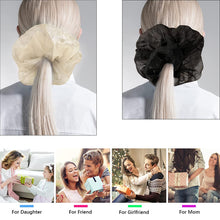 Load image into Gallery viewer, Scrunchies Hair Ties for Women Big Silk Satin Scrunchie Large Oversized Ligas Para el Cabello De Mujer Decorations Cute Jumbo Coth Ponytail Hair Scrunchy Giant Purple Hair Accessories Gift for Girls - Ivyu Beauty