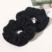 Load image into Gallery viewer, Ivyu Microfiber Hair Drying Scrunchies Towel Fiber - Buns Large Big Jumbo Black Scrunchie for Curl Hair for Shower Warp Wet Hair Anti Frizz Hair Products Absorbent Fast Sleep Scrunchy For Women Girls - Ivyu Beauty