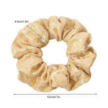 Load image into Gallery viewer, Scrunchies Hair Ties for Women Girls Cute Lace Scrunchy Hairties for Thick Curl Hair No Crease Hair Accessories Soft Ropes Ponytail Holder No Hurt Your Hair (Black White Yellow Gray) - Ivyu Beauty